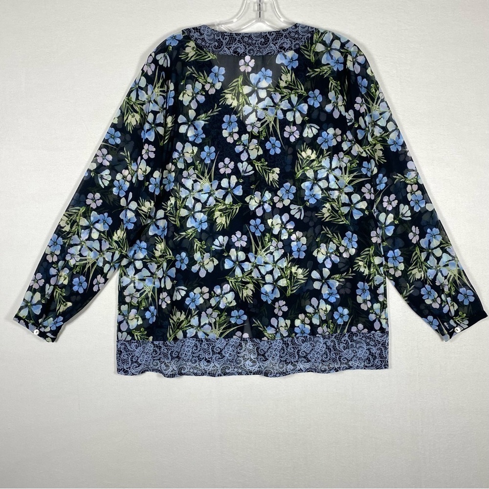 J.Jill Tunic Blouse Floral Cottagecore Bohemian Lightweight Medium Relaxed Fit‎ - Picture 7 of 8
